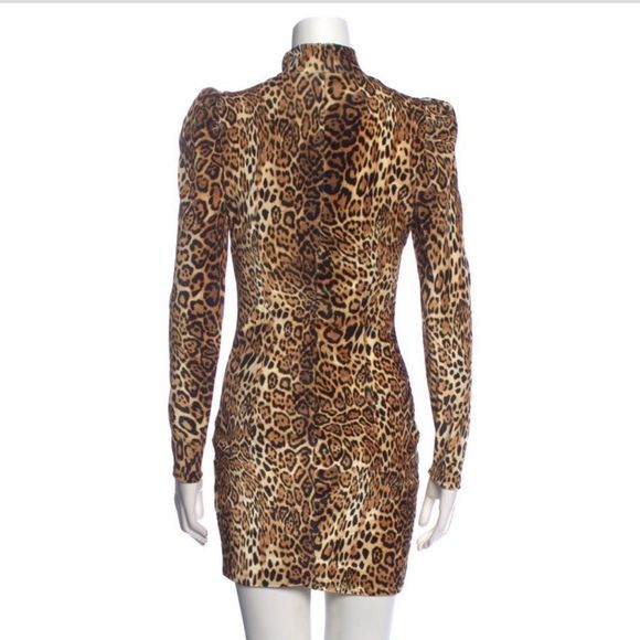 Sexy Generation Love Long Sleeve Leopard Print Adenline Dress Size XS New W/ Tag - Picture 3 of 6